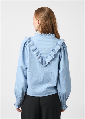 Degas denim bluse Light Blue Neo Noir 